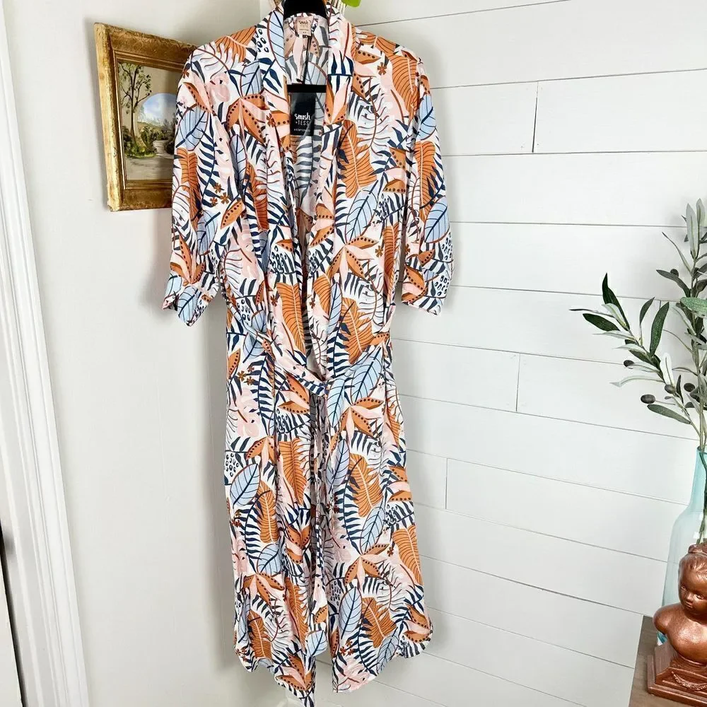 Smash + Tess Out of Office Duster Size Small NWT Tahiti Sunrise Coverup